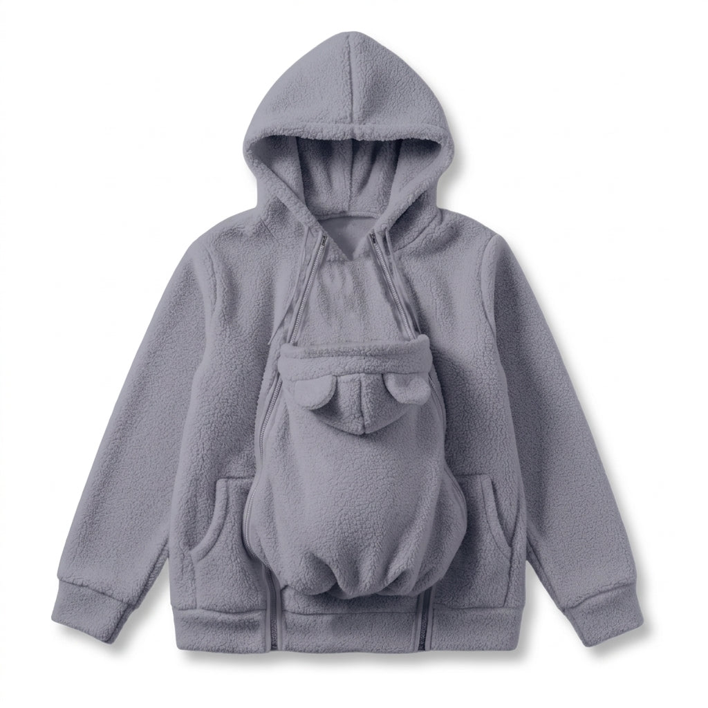BabyWrap 2 in 1 Baby Carrier Hoodie Stay Warm Hands Free.
