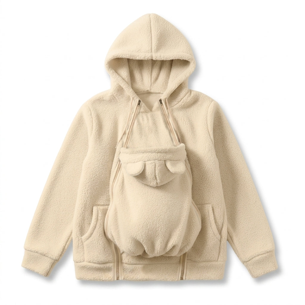 BabyWrap 2 in 1 Baby Carrier Hoodie Stay Warm Hands Free.